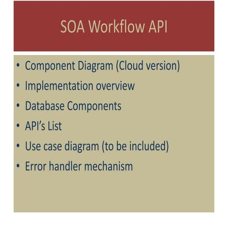 Soa workflow