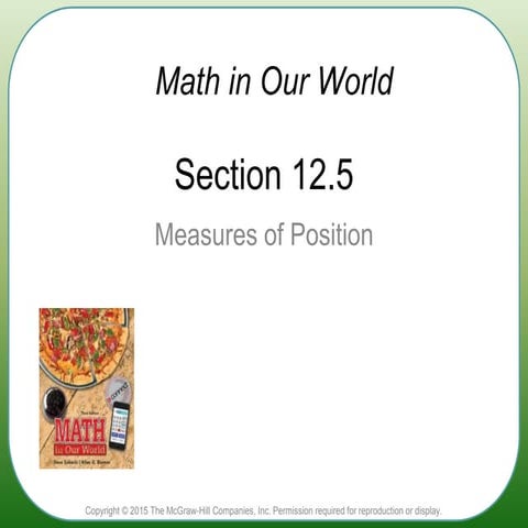 Measures of Position