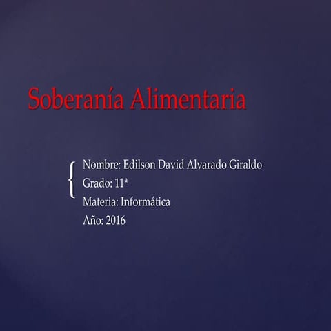 Soberanía alimentaria