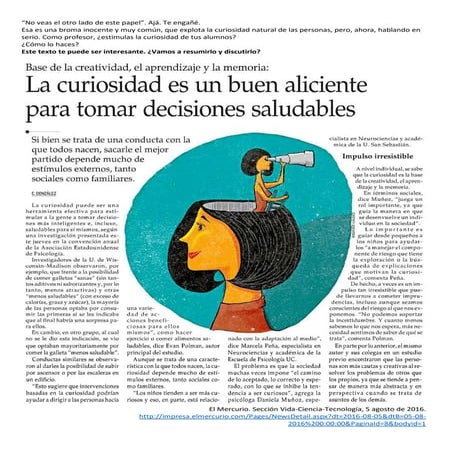 Breve texto sobre la curiosidad humana