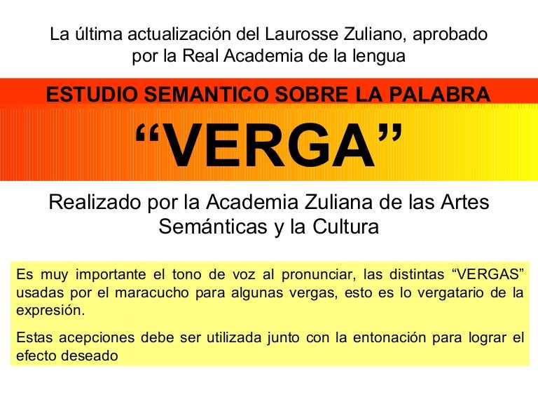Sobre la palabra "Verga"