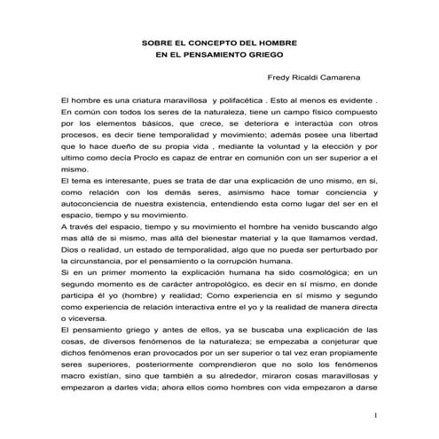 Sobre el concepto del hombre