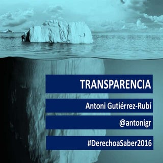 Sobre el concepto transparencia