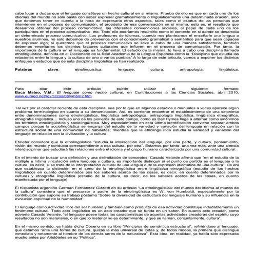 Sobre etnolinguistica
