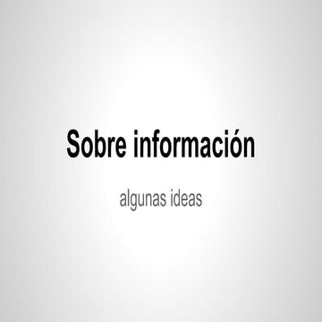Sobre información