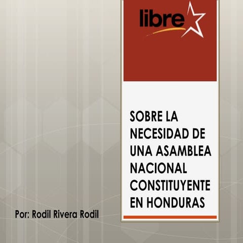 Sobre la necesidad de una asamblea nacional constituyente