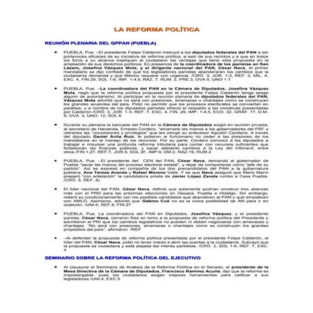 Sobre La Reforma PolíTica 270110