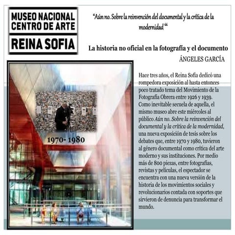 Sobre la reinvención del documental 1970   1980