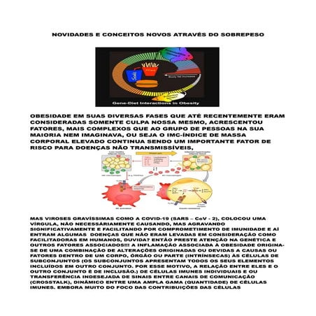 NOVIDADES E CONCEITOS NOVOS ATRAVÉS DO SOBREPESO