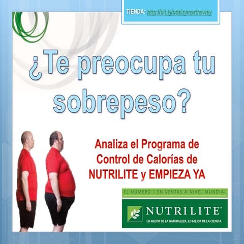 ¿Te preocupa tu Sobrepeso? Control de Calorías Nutrilite
