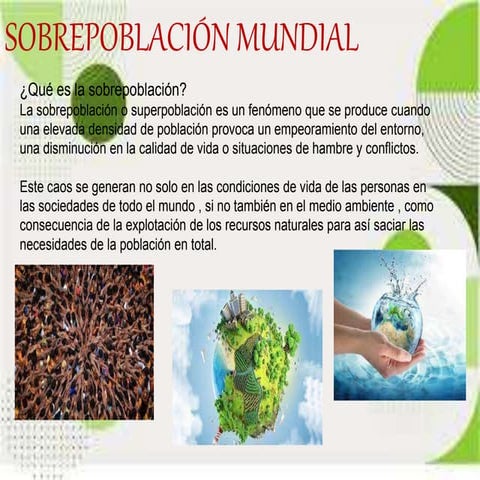 Causas Y Consecuencias De La Sobrepoblacion En El Mundo By Joshi Rubio
