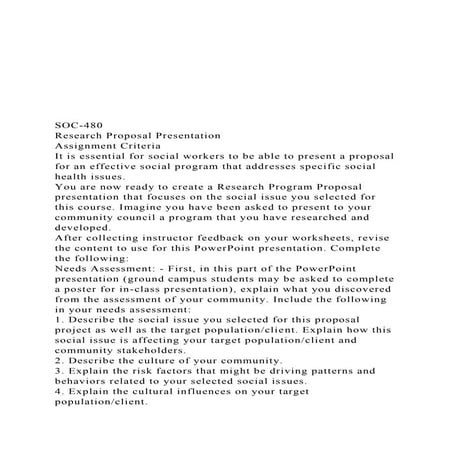 SOC-480Research Proposal PresentationAssignment .docx
