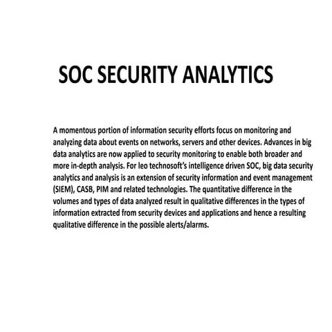 Soc security-analytics