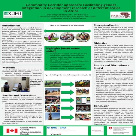 Commodity corridor approach: Facilitating gender integration in development r...