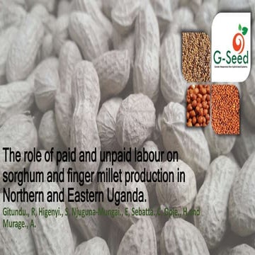 The role of paid and unpaid labour on sorghum and finger millet production in...