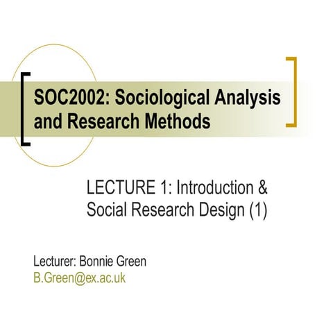 SOC2002 Lecture 1