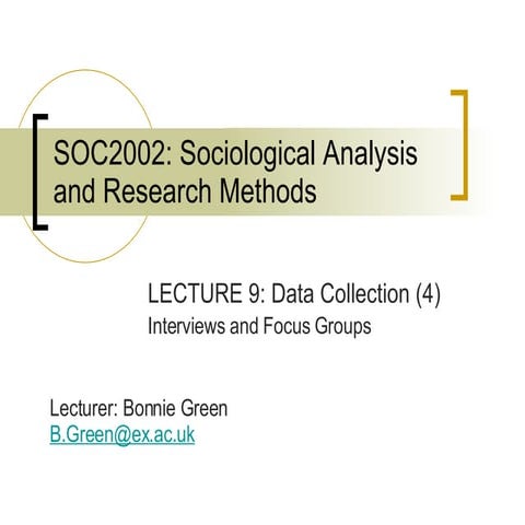 SOC2002 Lecture 9