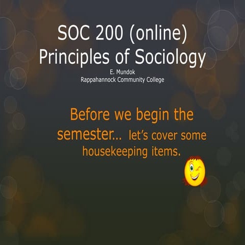 SOC200 Housekeeping RCC MUNDOK