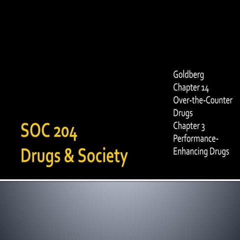 SOC 204 Goldberg Ch 14 OTC + steroids
