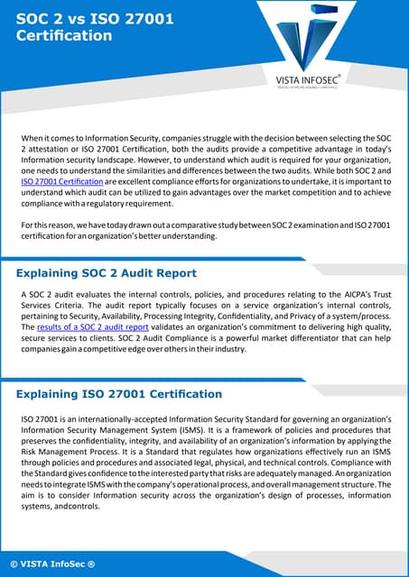 Importance of soc 2 type 2 audit and iso 27001 certification PDF Importance of soc 2 type 2 audit and iso 27001 certification PDF