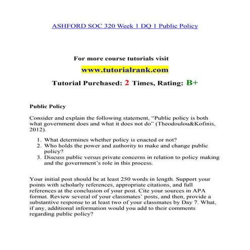 Soc 320   Effective Communication - tutorialrank.com