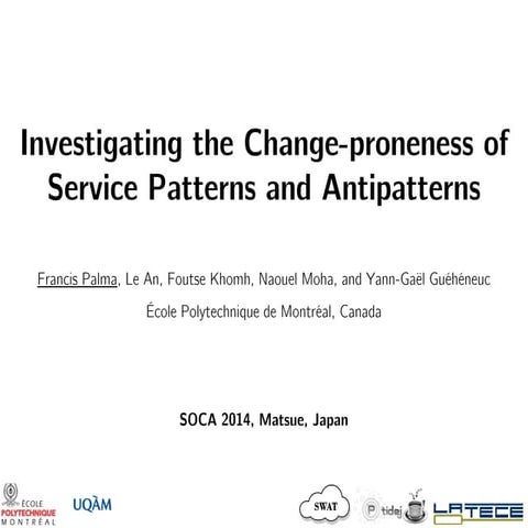 Investigating the Change-proneness of Service Patterns and Antipatterns