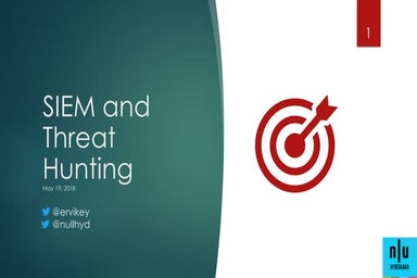 Soc and siem and threat hunting