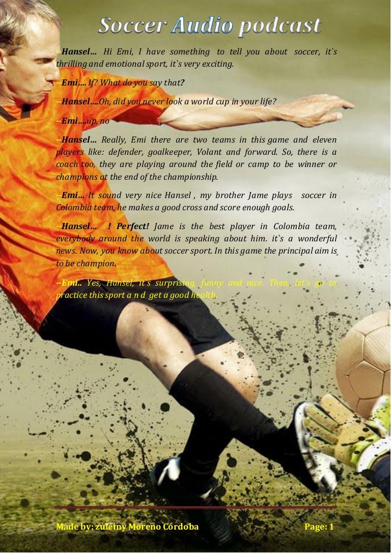 Soccer audio podcast script
