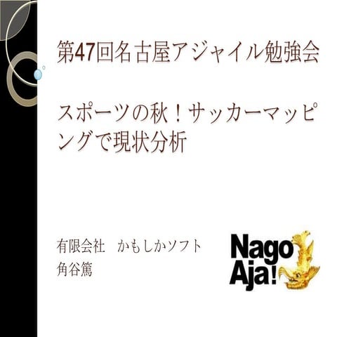 第47回名古屋アジャイル勉強会「スポーツの秋！サッカーマッピングで現状分析」