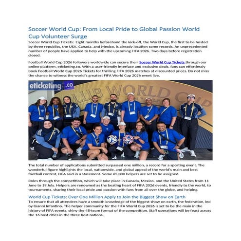Navigating the World Cup Surge: A Local Resource Guide