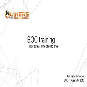 SOC training