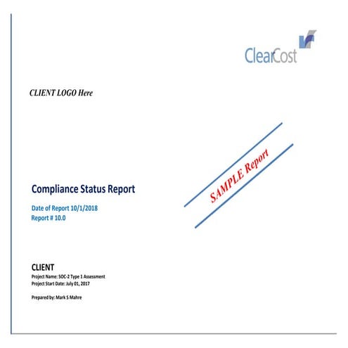 SOC-2 Compliance Status Report   sample v10.0