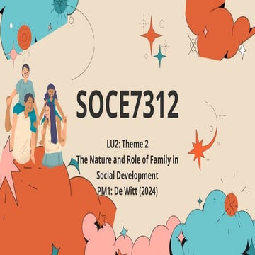 SOCE7312_LU2_Theme 2: The Nature and Role of Family in Social Development