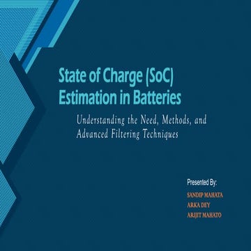 State of Charge Estimation of a Battery in detailed | PDF