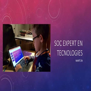 Sóc expert en tecnologies