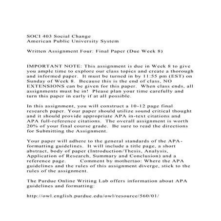 SOCI 403 Social ChangeAmerican Public University SystemWri.docx