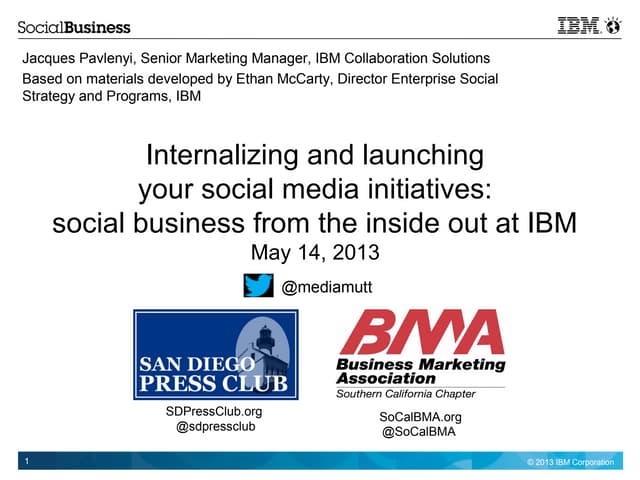 Initializing and launching your social business initiatives: social from the ...