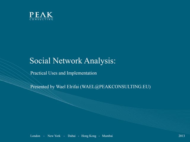 Social network analysis & Big Data - Telecommunications and more