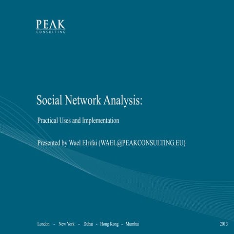 Social network analysis (SNA) - Big data and social data - Telecommunications...