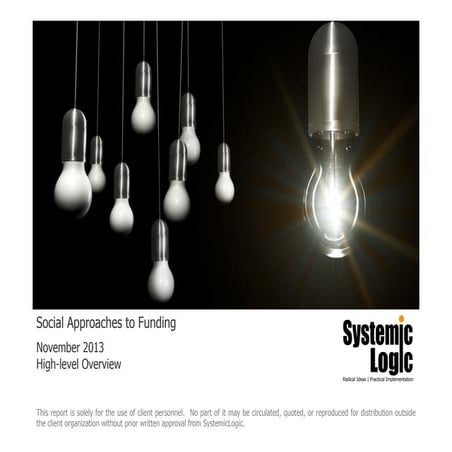 Social Approaches to Funding and Lending, Crowd Funding