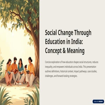Education and Social Change | PPTX