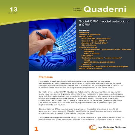 Social CRM,  social networks e CRM