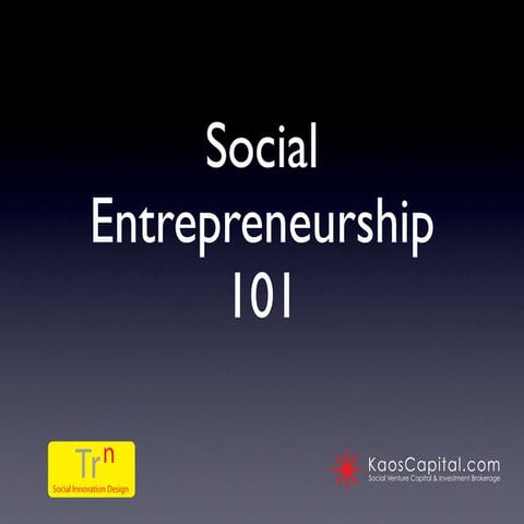 Social Enterprise 101