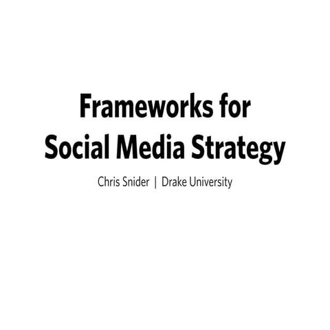 Social Media Frameworks 2014
