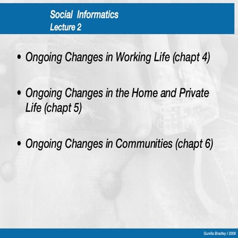 Social Informatics Lecture 2   Salzburg Selection
