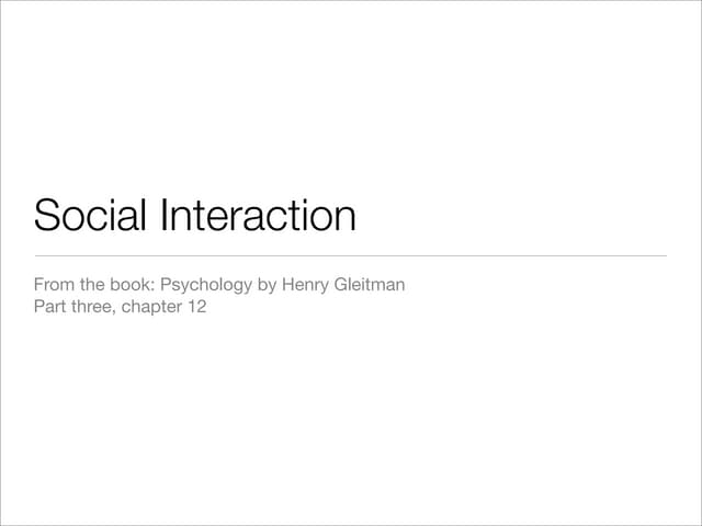 Social Interaction