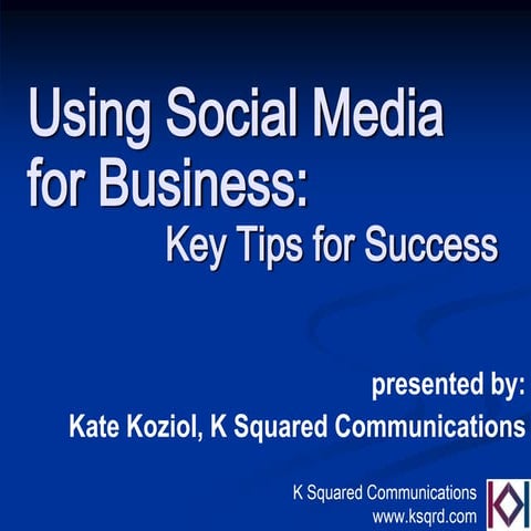 Social  Media And  Business