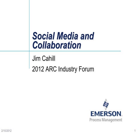 Social Media and Collaboration in Automation and Manufacturing