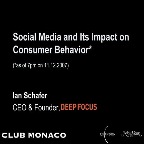 Social Media and Its Impact on Consumer Behavior