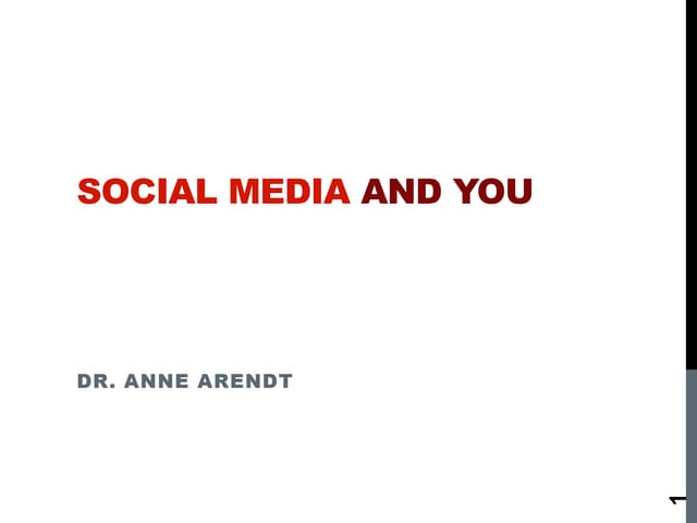 Social Media and You (for tweeners/teens)